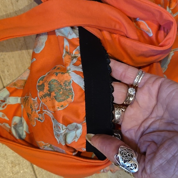 Patagonia Peach Multi-Colored Watercolor Design Print Tank Midi Leisure Dress - Picture 8 of 9